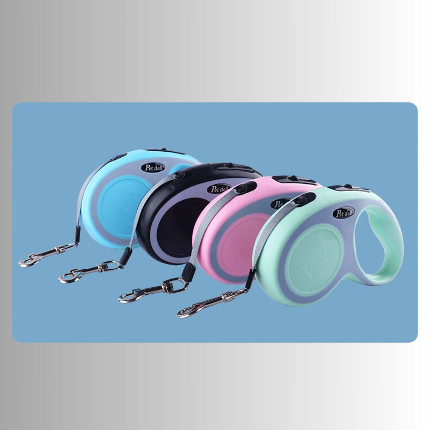 Inklapbare Hondenlijn vier kleuren van uitrolbare hondenriem